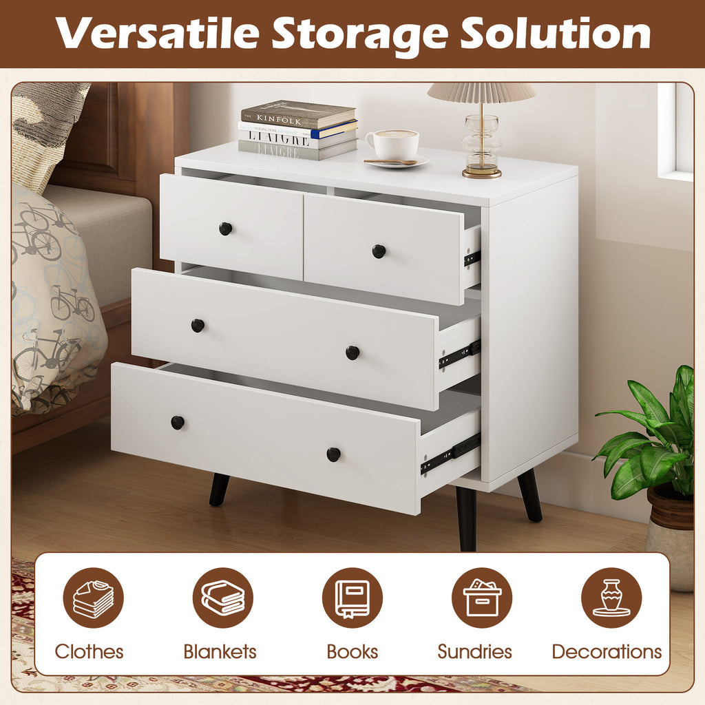 4-Drawer Dresser Chest White