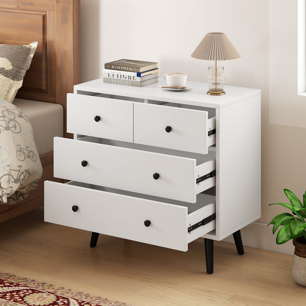 4-Drawer Dresser Chest White