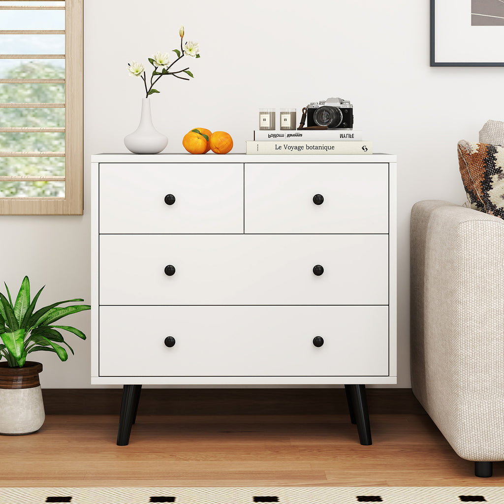 4-Drawer Dresser Chest White