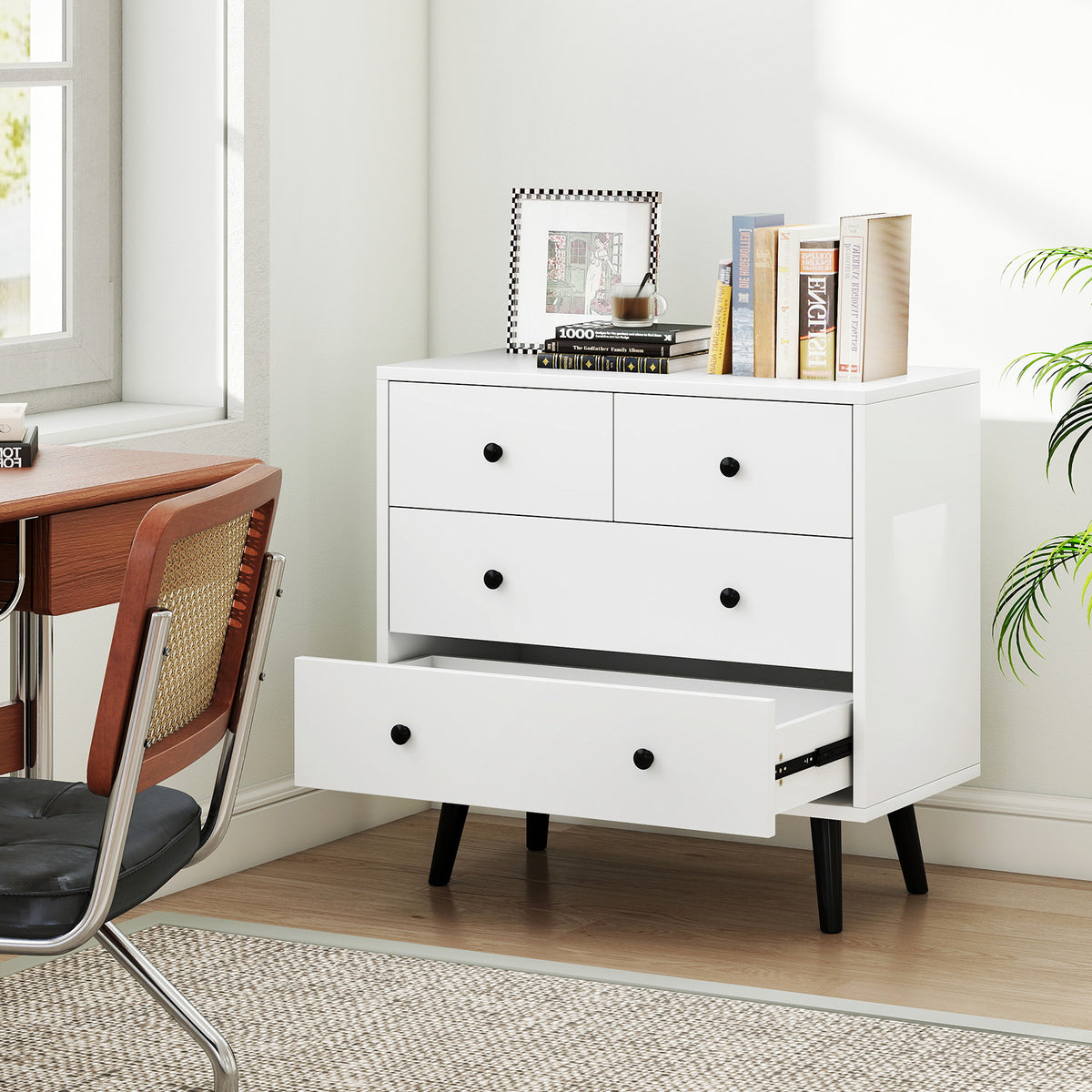 4-Drawer Dresser Chest White