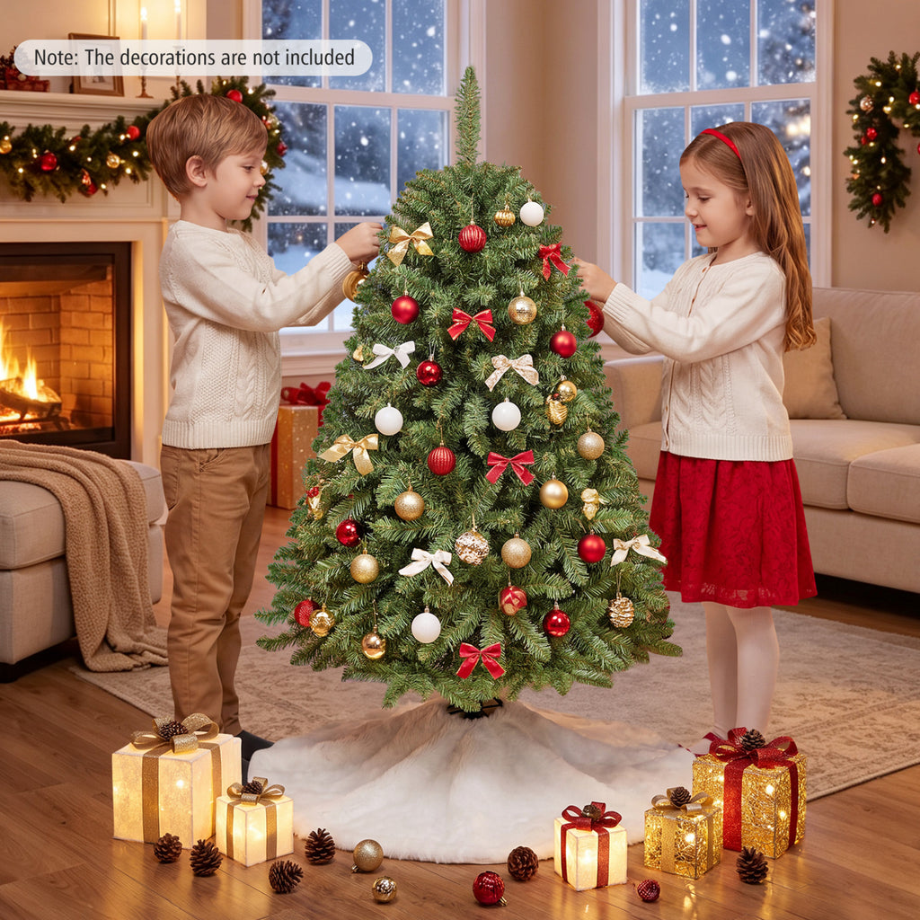 Artificial Christmas Tree with Hinges, 4/6/6.5/7.5/9/10 FT, Easy Setup Variation of THIS listing