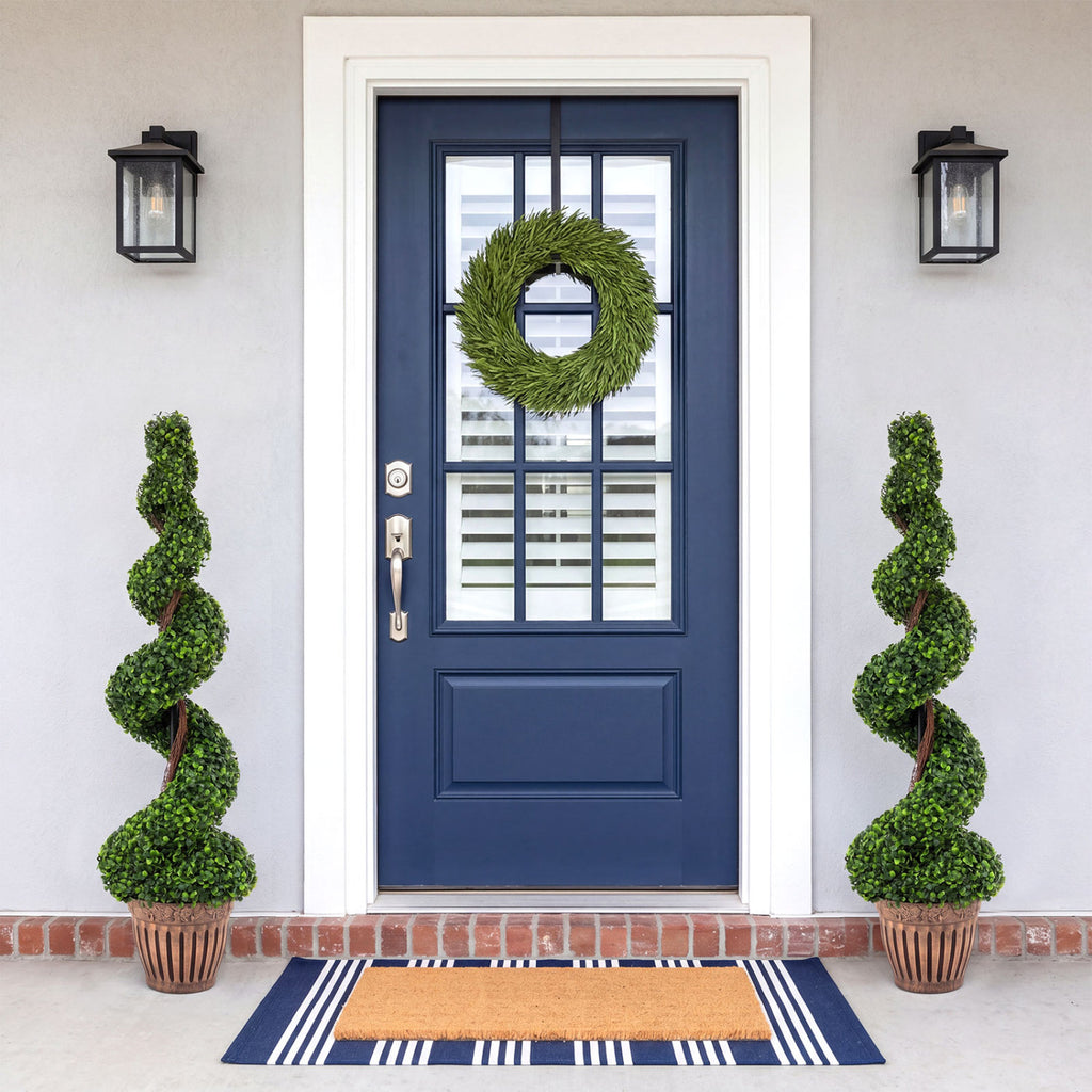 Artificial Spiral Boxwood Tree with Green Leaves - 4 Feet Indoor Outdoor Decor - Variation: Green Leaves, 1 Pack