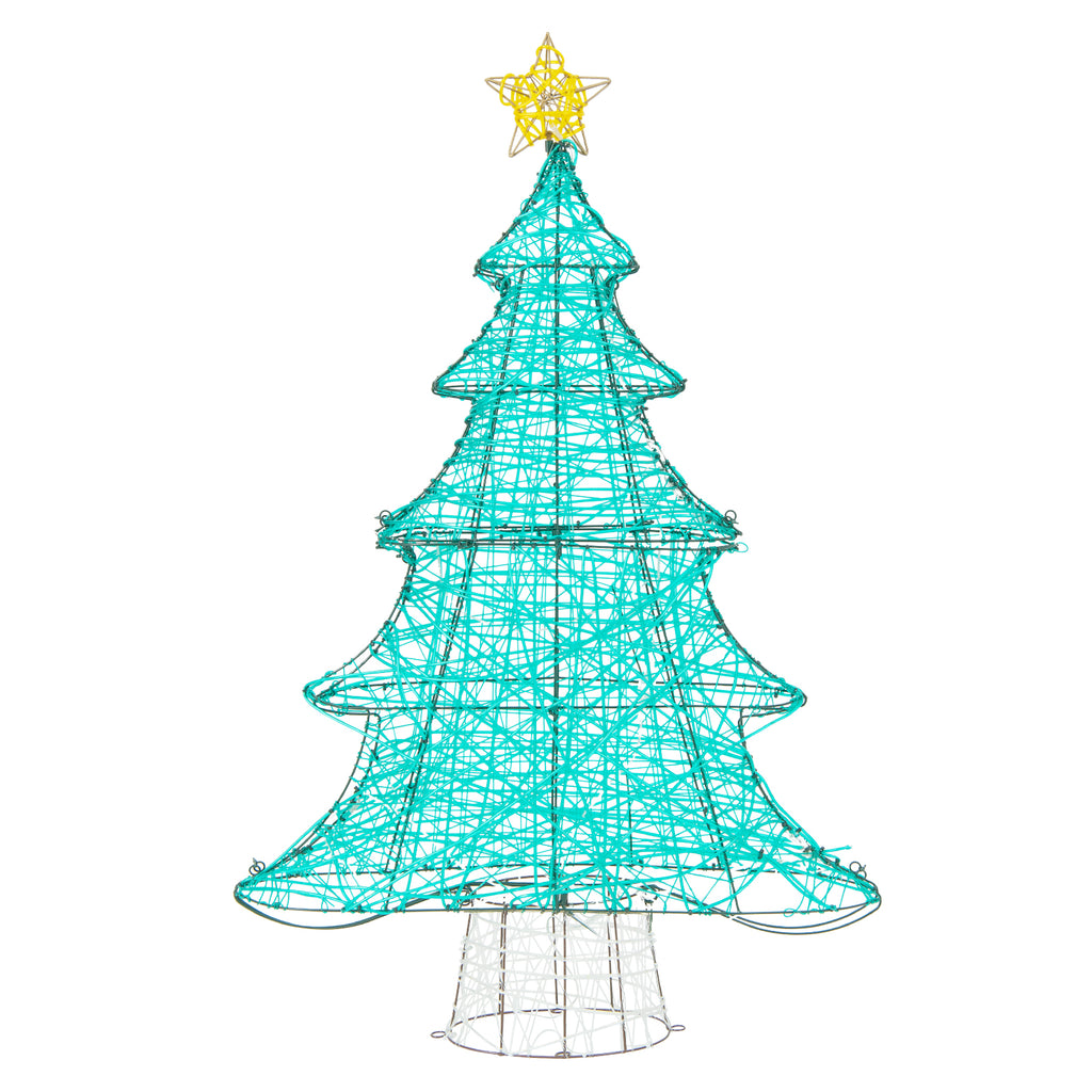 4ft Lighted Artificial Christmas Tree with 520 LED Lights & Top Star - Outdoor Decor