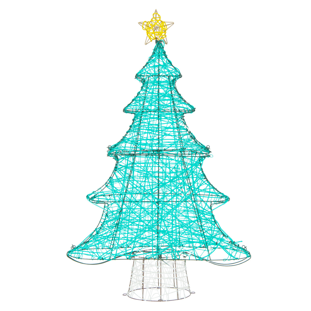 4ft Lighted Artificial Christmas Tree with 520 LED Lights & Top Star - Outdoor Decor