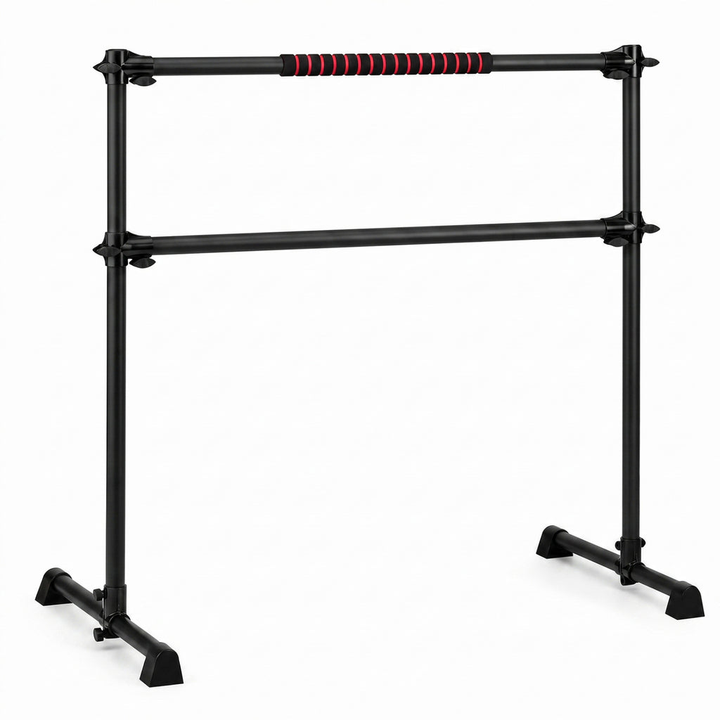 Portable Ballet Barre with Adjustable Height - 4 Feet, Black, Costway