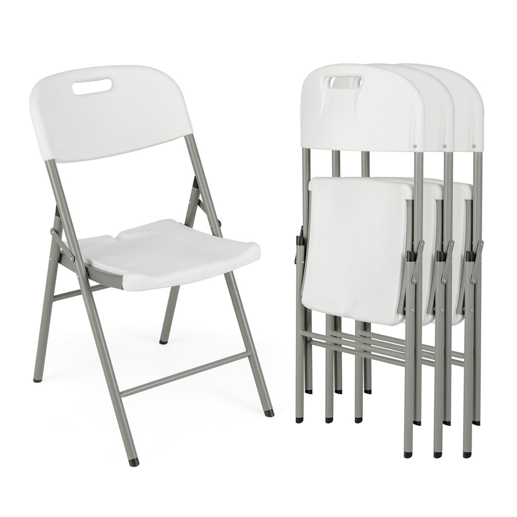 Folding Dining Chair Set of 2, Rubber Wood Frame - Walnut