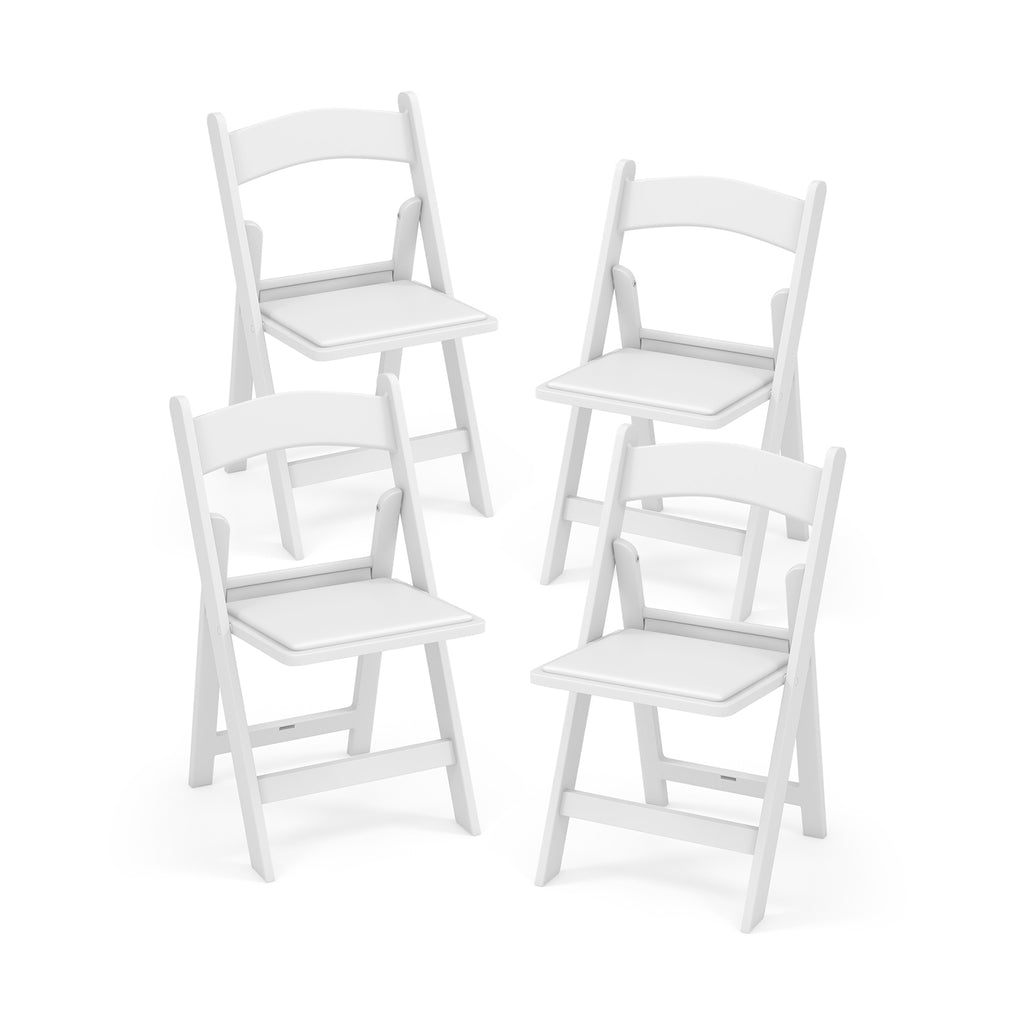Folding Dining Chair Set of 2, Rubber Wood Frame - Walnut