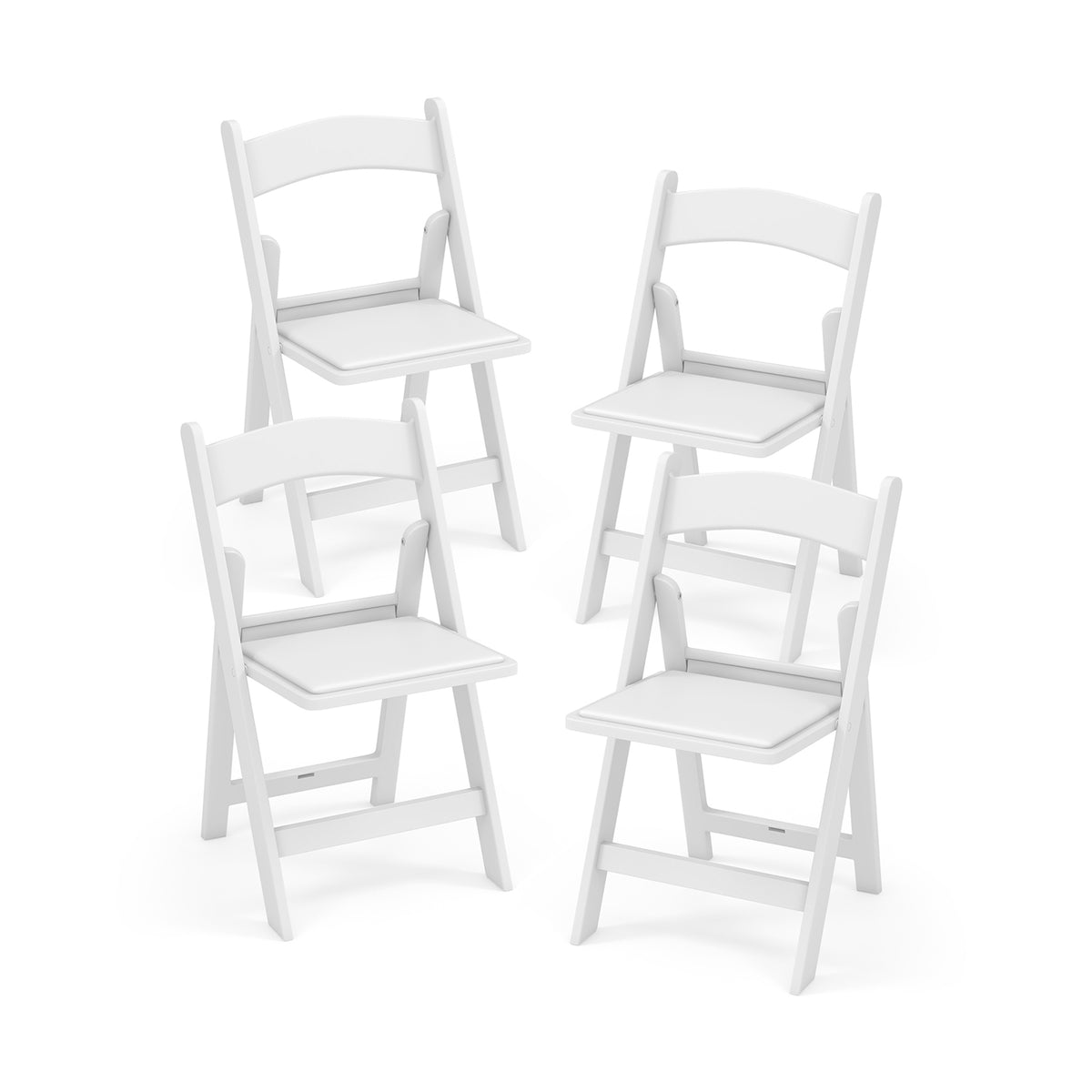 Folding Dining Chair Set of 2, Rubber Wood Frame - Walnut