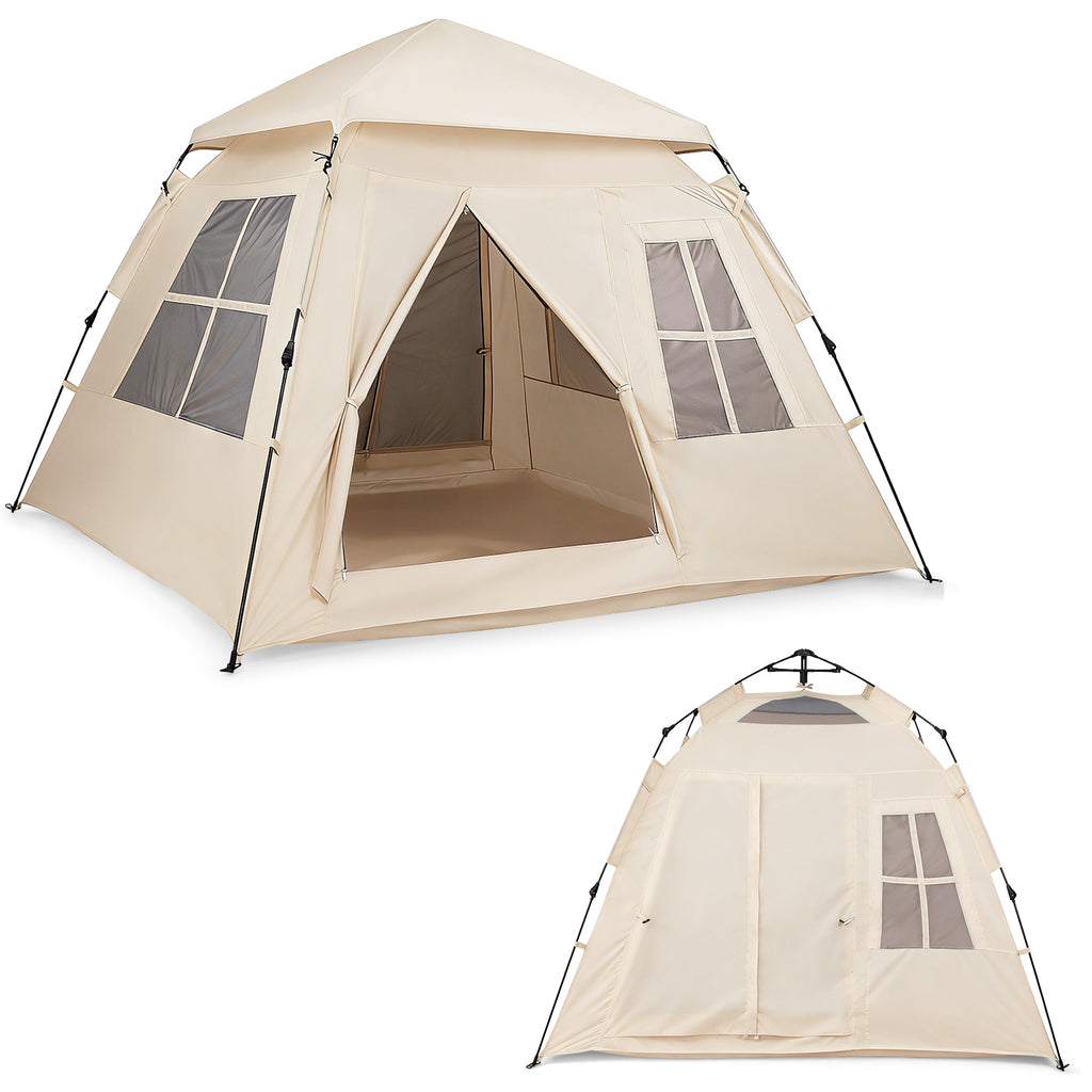 4 Person Automatic Pop-Up Camping Tent with Rainfly