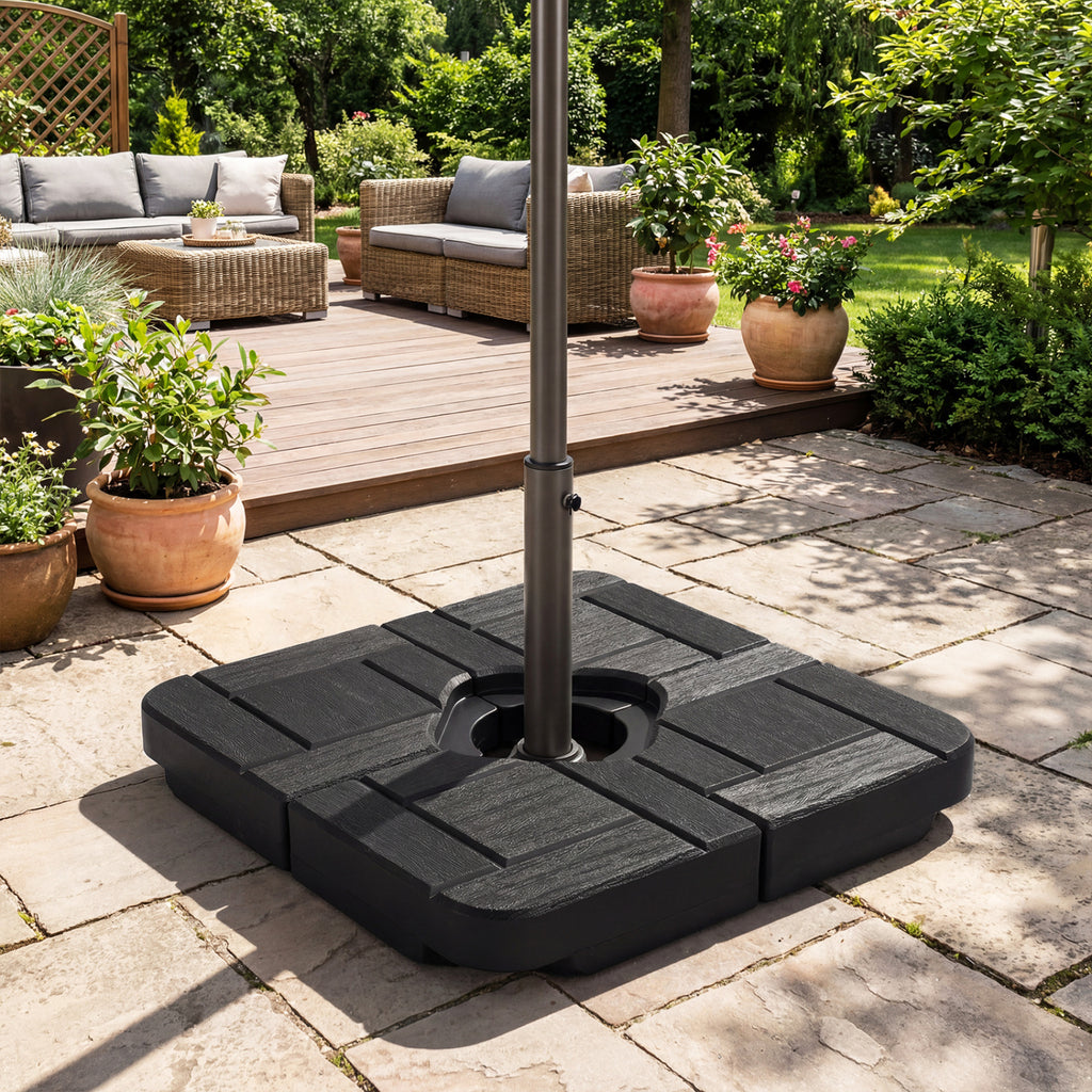 4-Piece 188 LBS Cantilever Patio Umbrella Base - Black