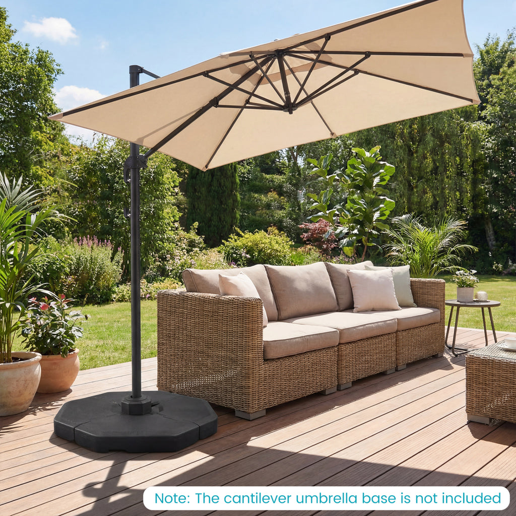Patio Umbrella Cantilever Base Weight Set - Octagonal 41 x 41 x 5.5"