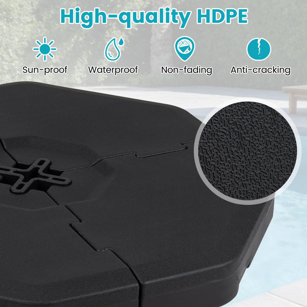 Patio Umbrella Cantilever Base Weight Set - Octagonal 41 x 41 x 5.5"