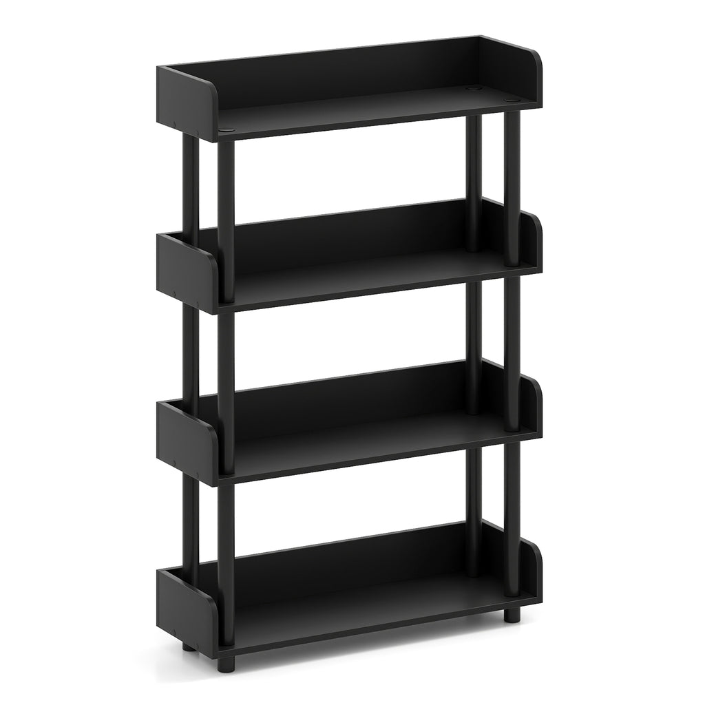 4-Tier Bookshelf Open Bookcase with Anti-Tipping Kit Industrial