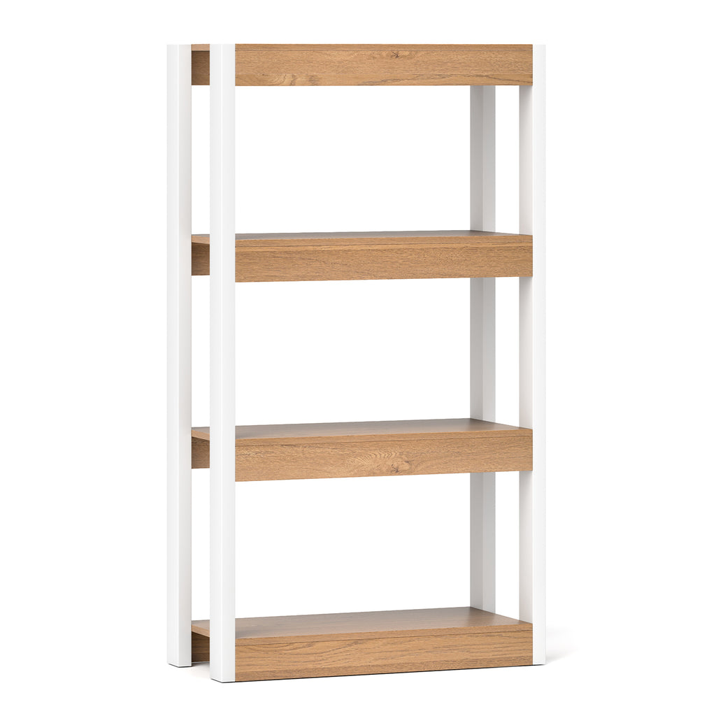 4 Tier Bookshelf Wooden Bookcase with Dual Anti-Tipping Kits