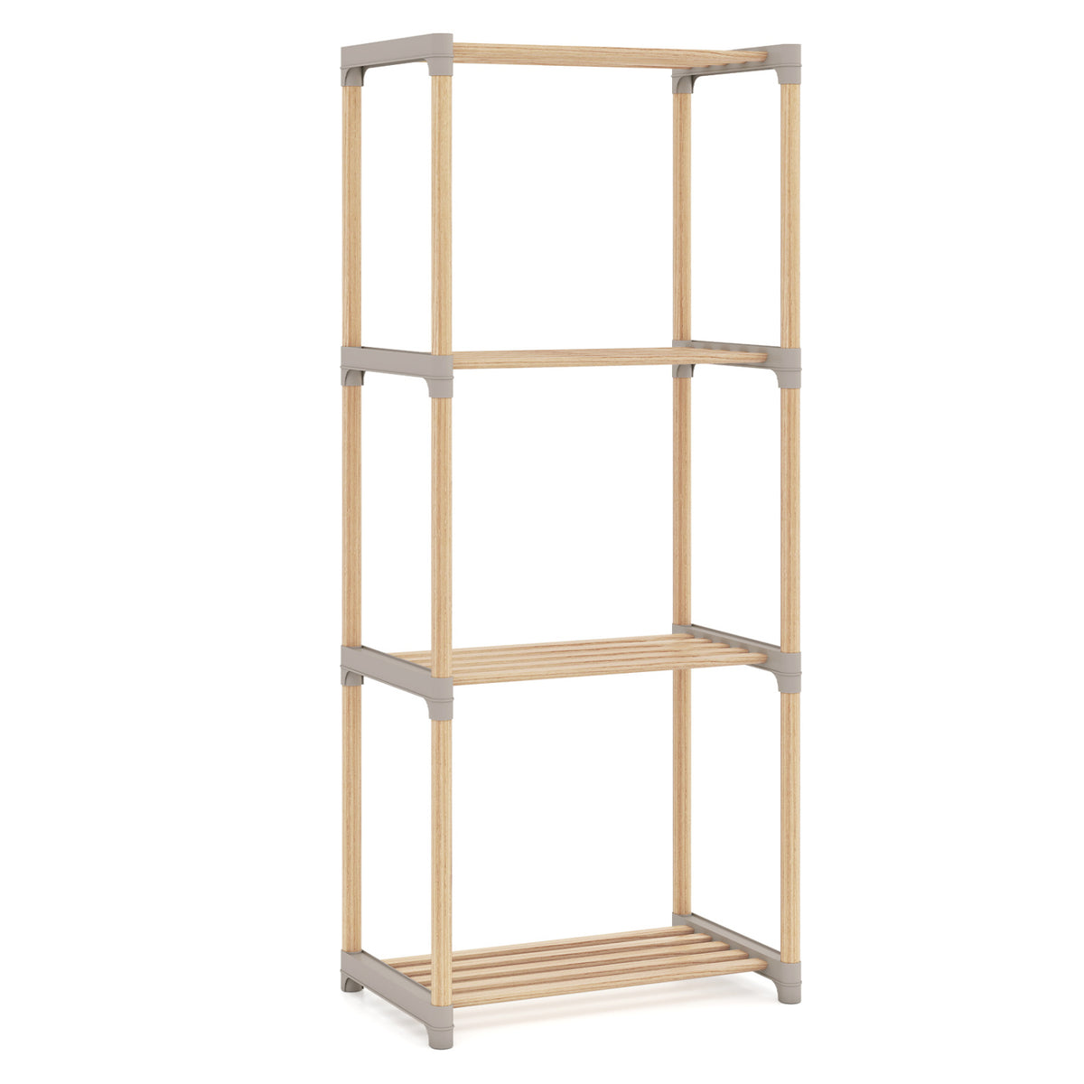 4/5-Tier Bookshelf with Open Shelves for Home Office and Bathroom