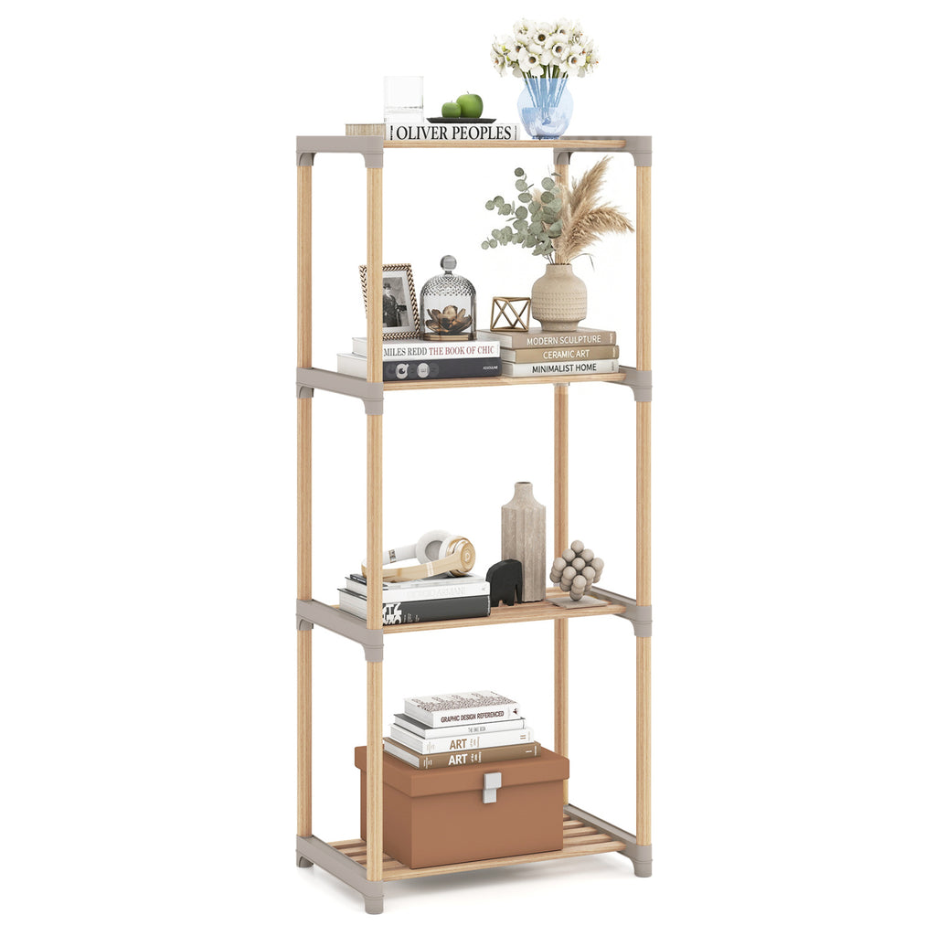 4/5-Tier Bookshelf with Open Shelves for Home Office and Bathroom