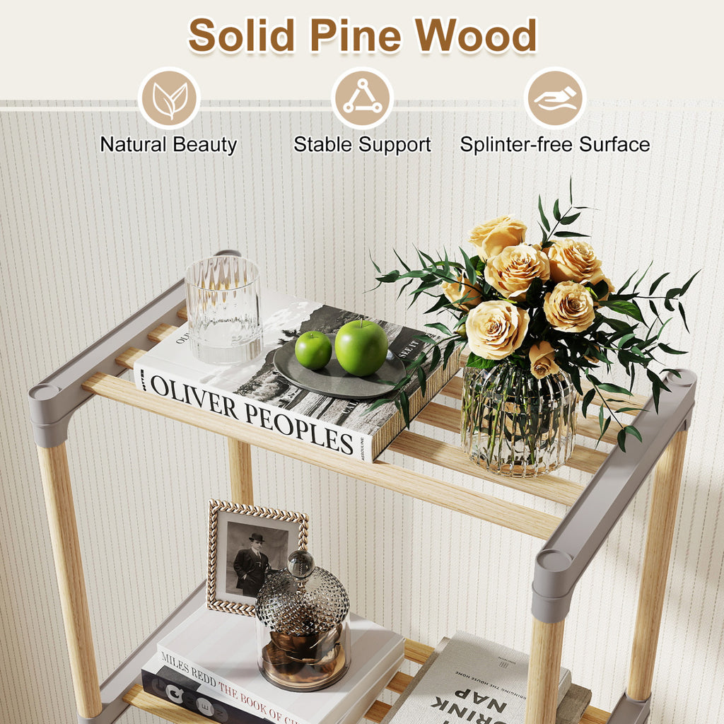 4/5-Tier Bookshelf with Open Shelves for Home Office and Bathroom