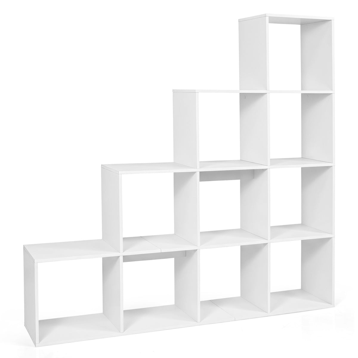 4-Tier Bookshelf with Storage Cubes & Anti-Tipping Kits - Natural