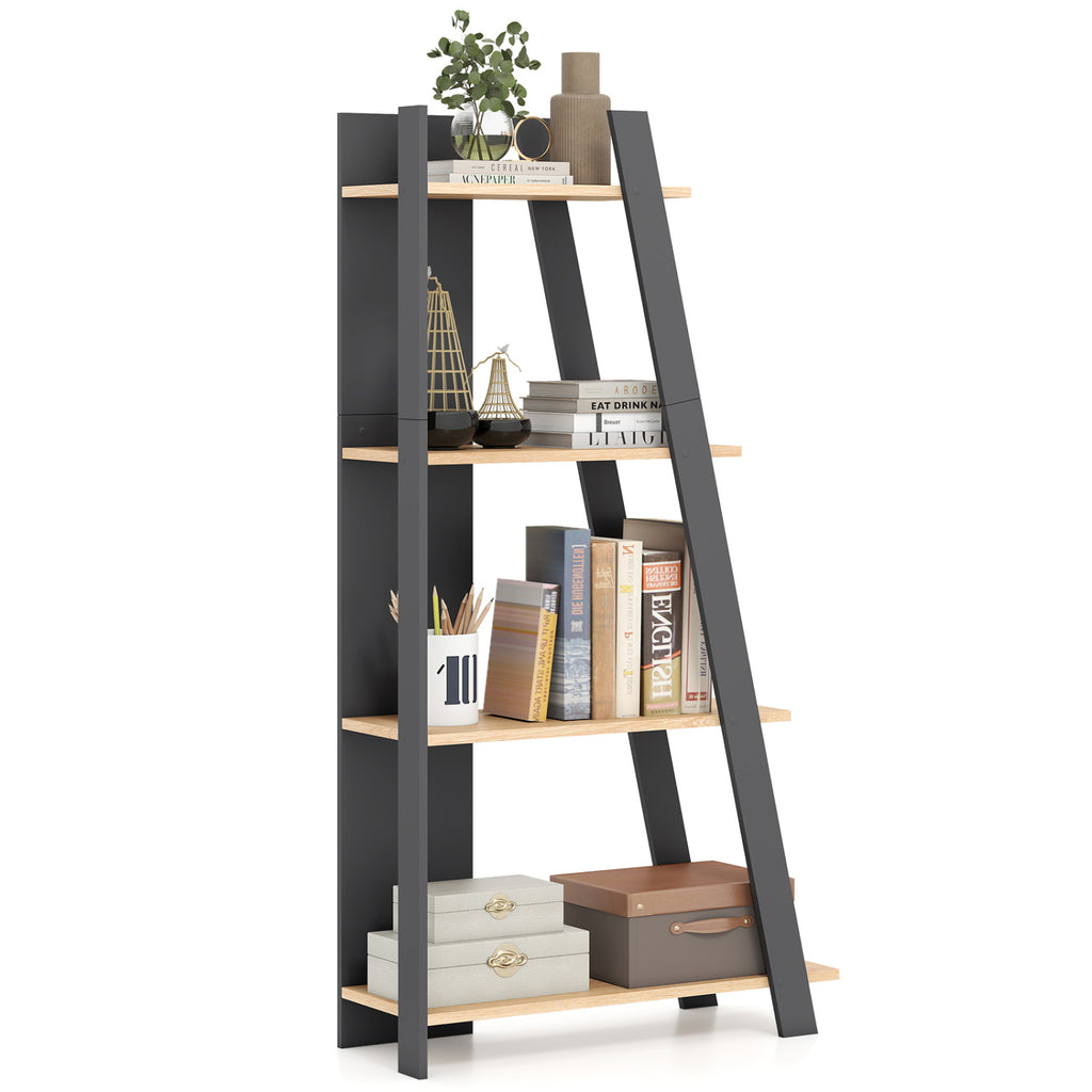 4-Tier Wooden Bookshelf for Small Spaces, White