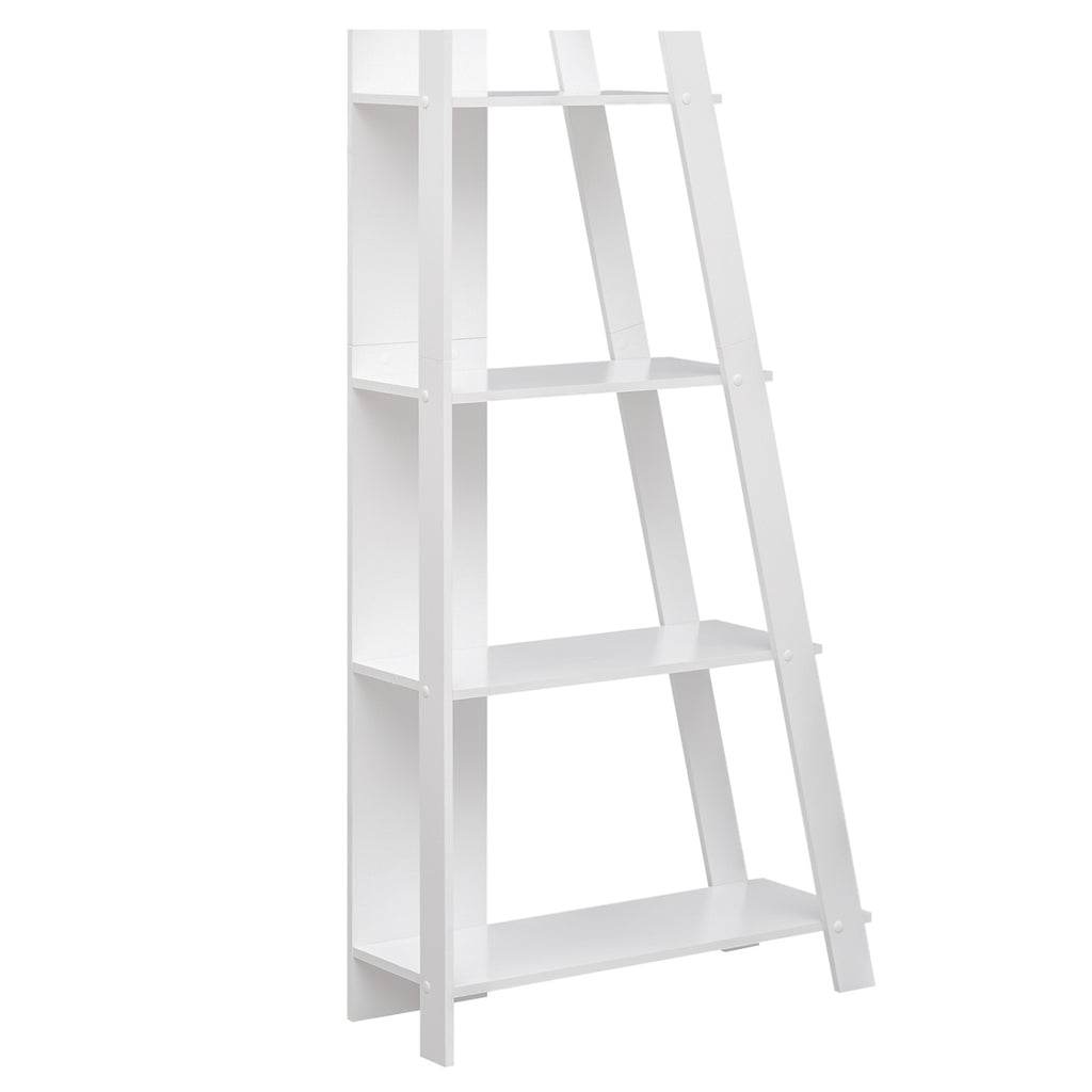 4-Tier Modern Bookshelf Wooden Vertical Display Book Shelf for Small