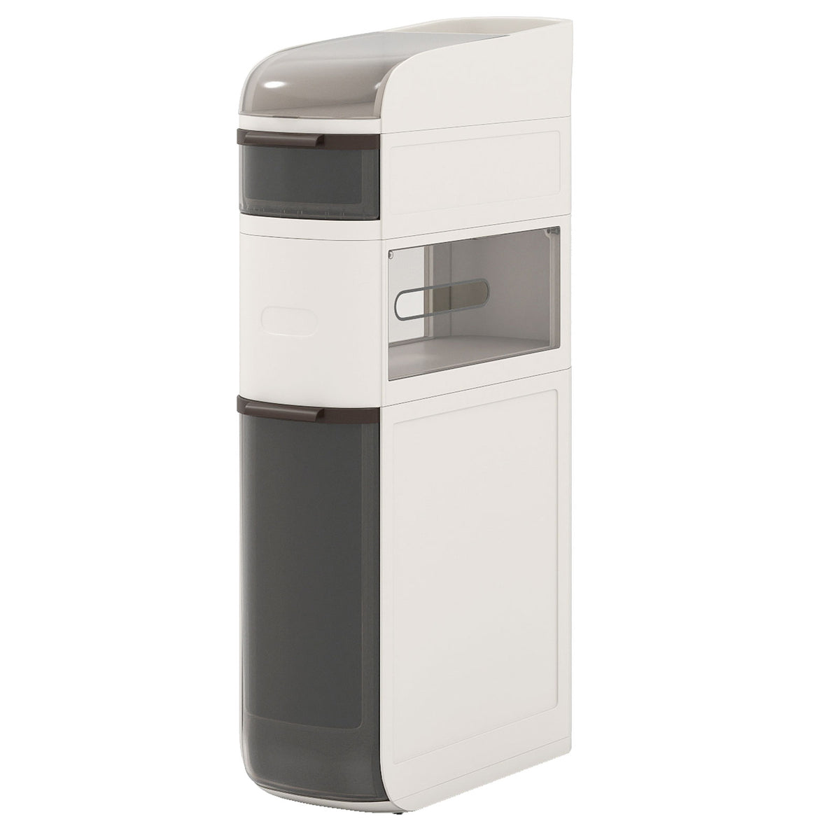 4/5/6-Tier Narrow Bathroom Storage Cabinet with Drawers and Tissue Box