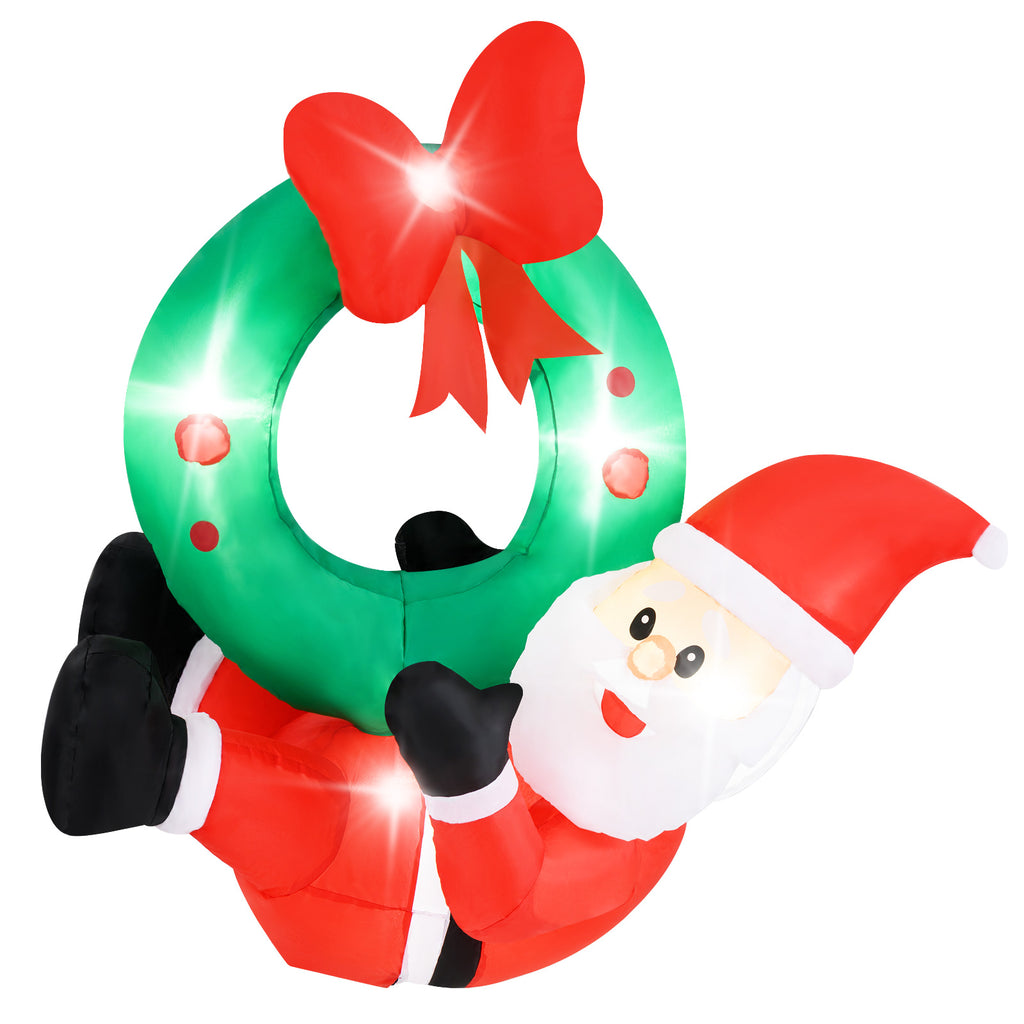 Lighted Christmas Inflatable Mailbox Santa Snowman Tree Yard Decor - Variation of Santa Claus Mailing Letter