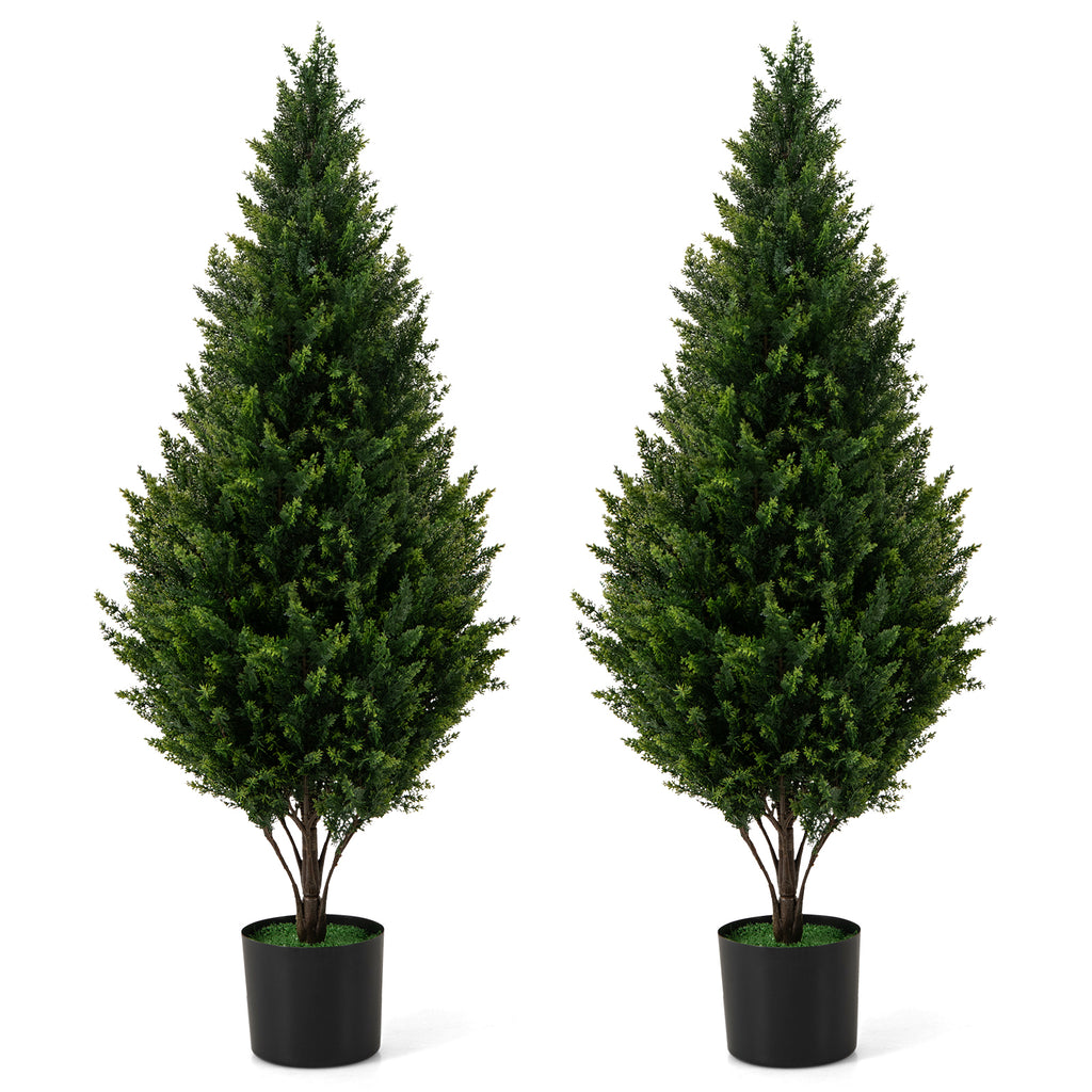 Artificial Topiary Tree Set of 2 - Green, Indoor & Outdoor Home Decor