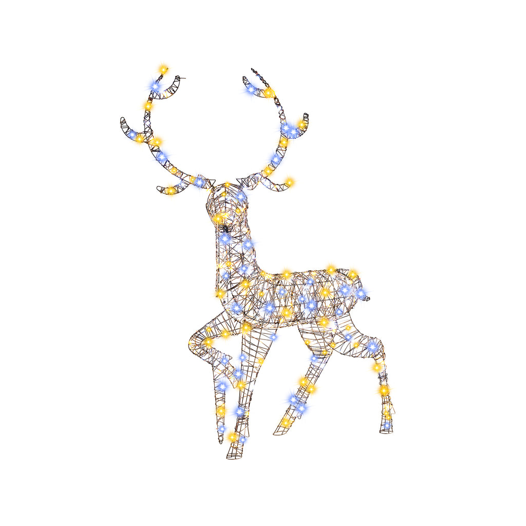 Pre-Lit Christmas Reindeer with 170 LED Lights - 4.6 Ft Indoor & Outdoor Decor - Variation 1-Piece