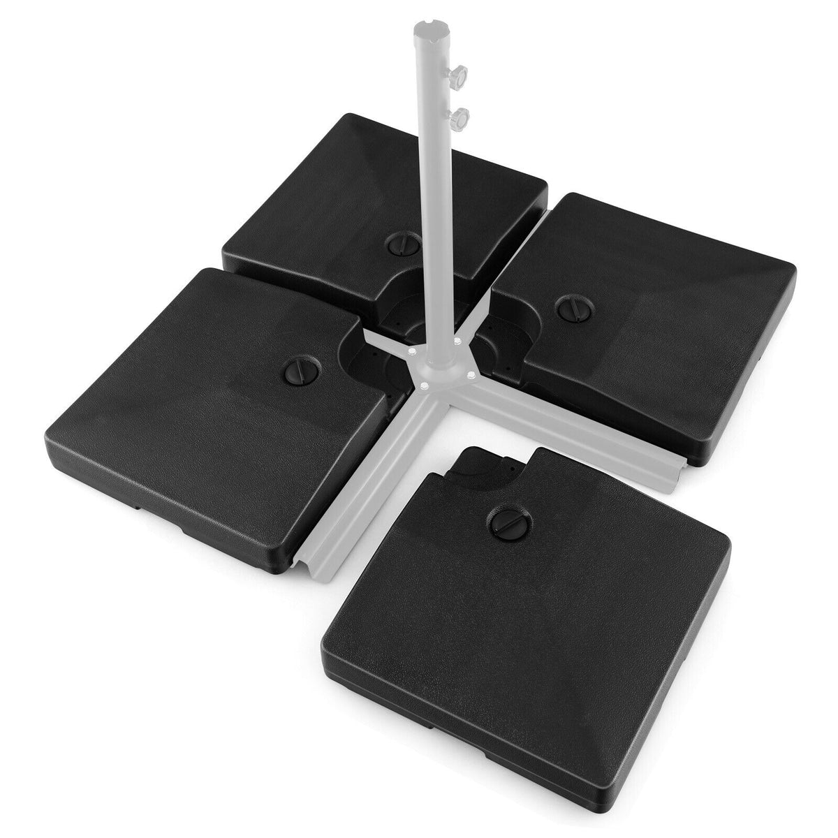 4 Pieces 13L Cantilever Offset Patio Umbrella Base with Easy-Fill