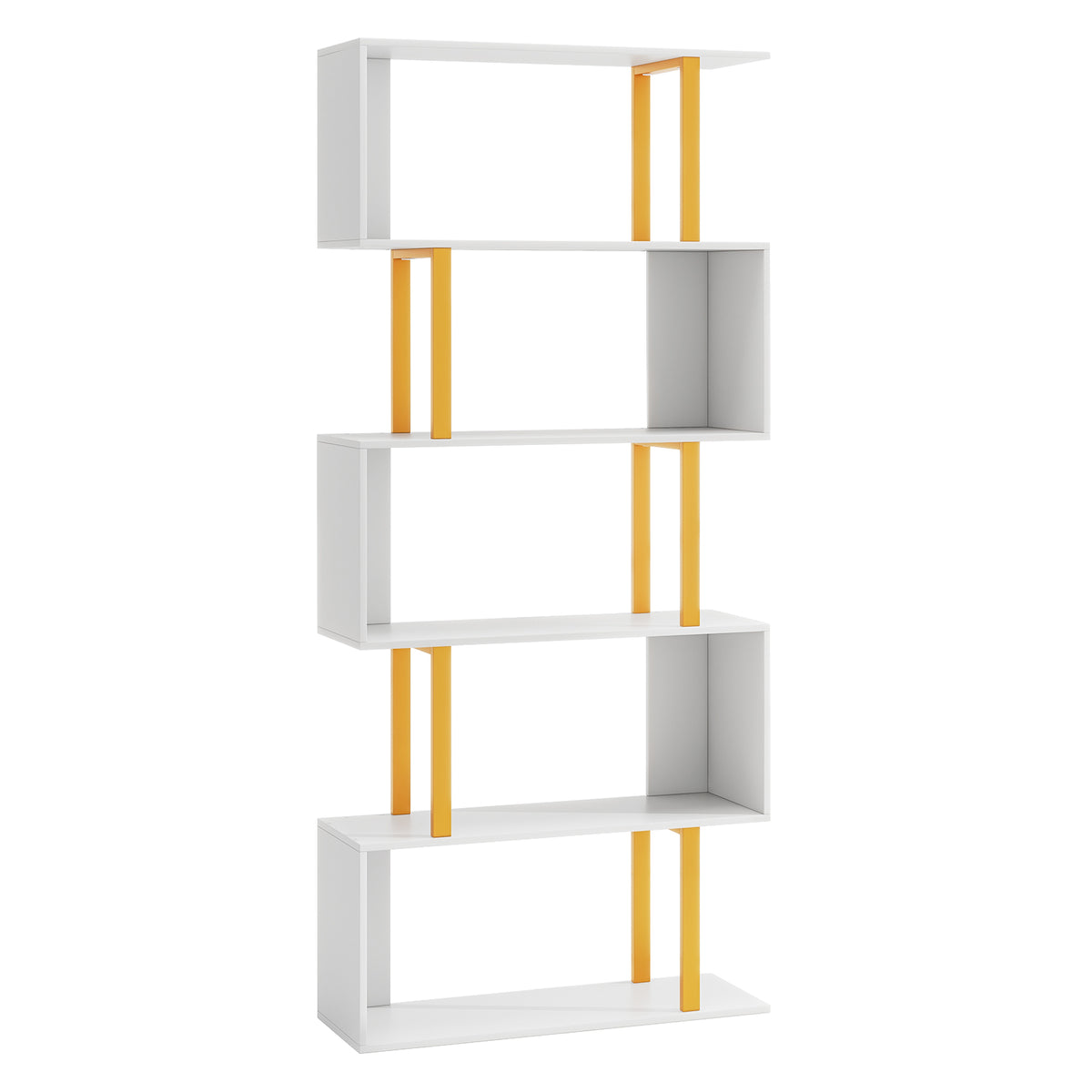 Modern Living Room Furniture Set - Bookcase, Coffee Table, End Table, Chair