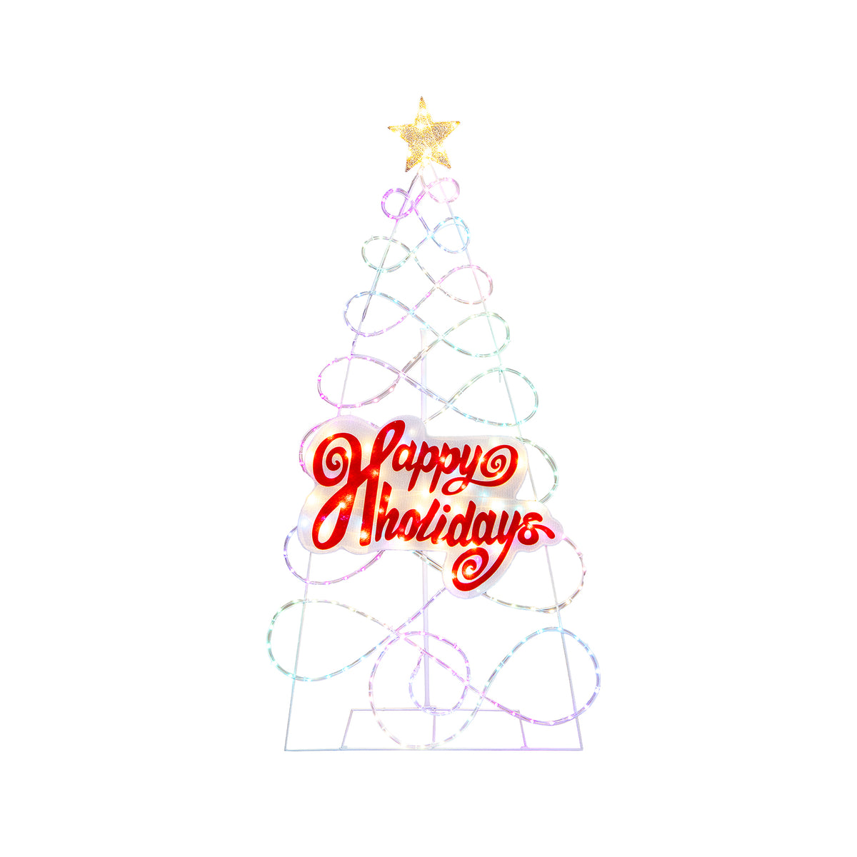 Outdoor Colorful Christmas Tree with 216 LED Lights & 6 Modes - 5.6 Ft