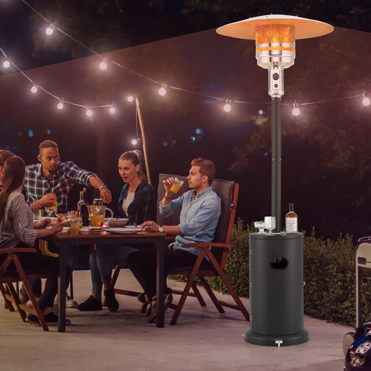 48000 BTU Propane Patio Heater with Round Table Design