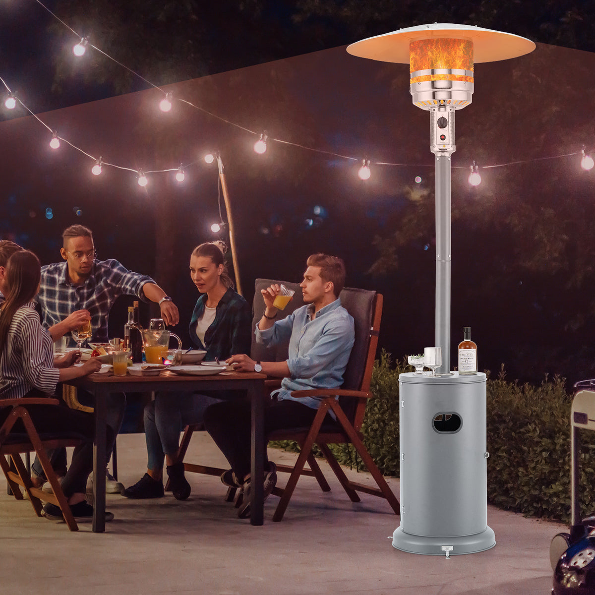 48000 BTU Propane Patio Heater with Round Table Design