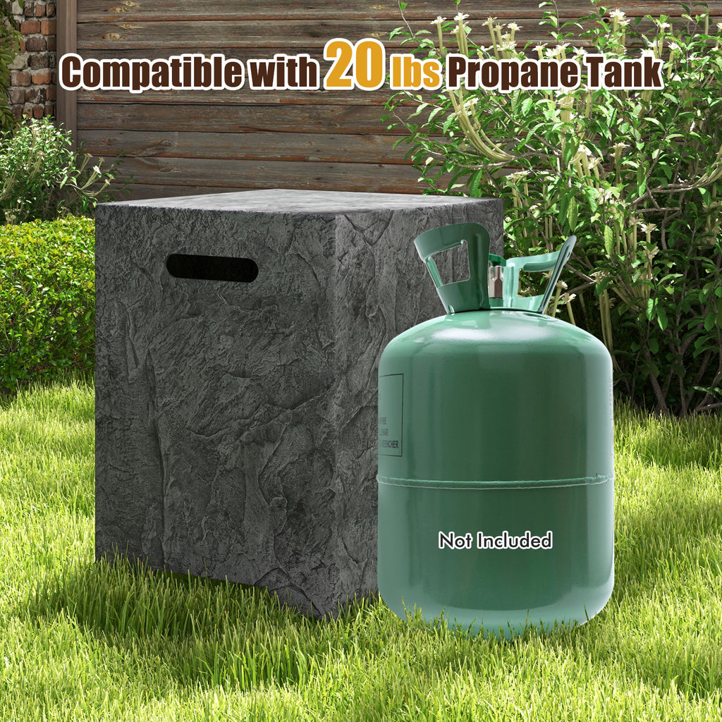 Propane Tank Cover Table with Side Table - 20 lbs