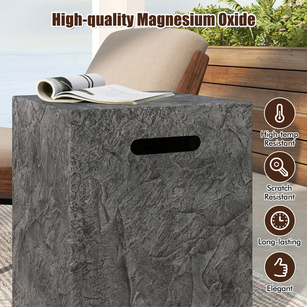 Propane Tank Cover Table with Side Table - 20 lbs