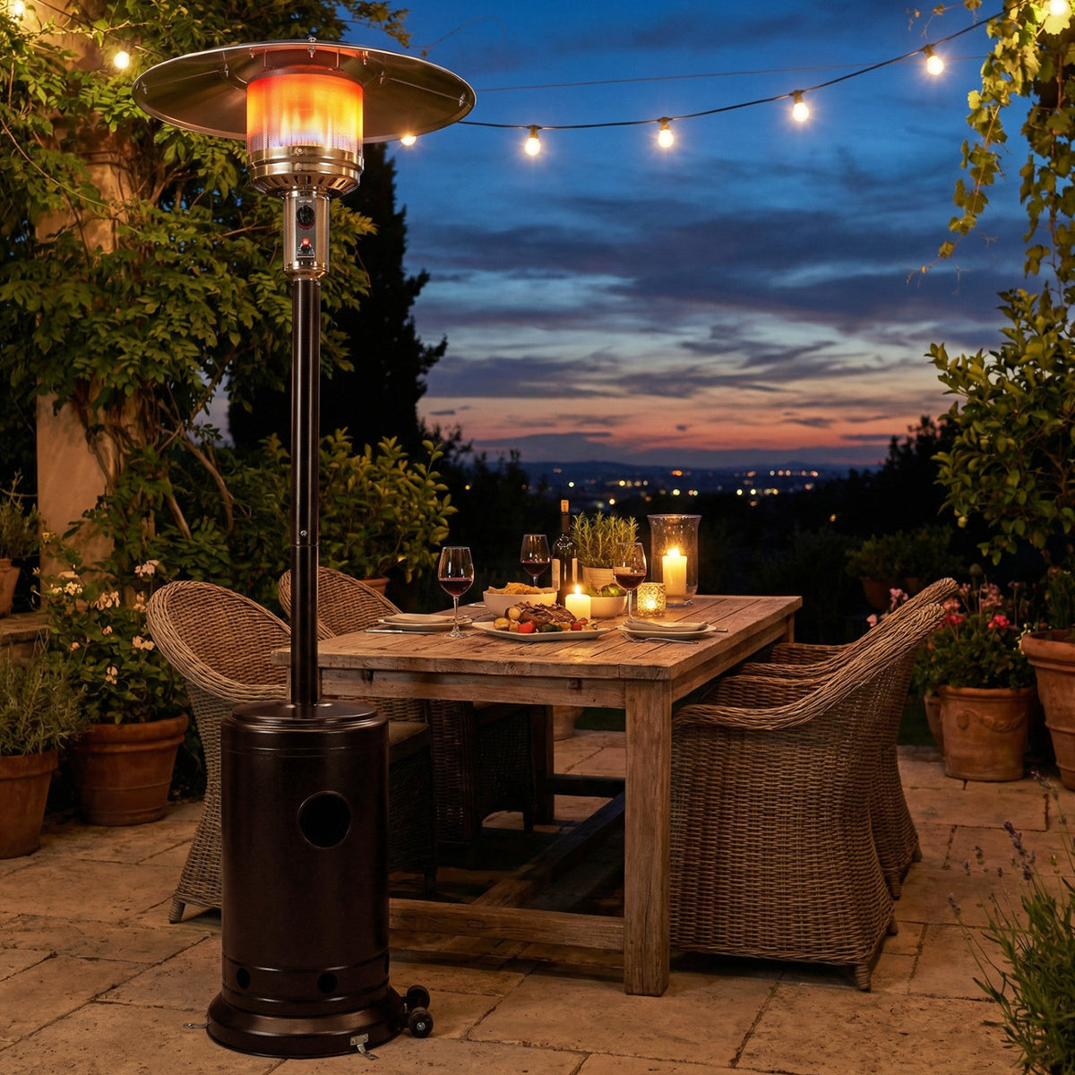48,000 BTU Patio Propane Gas Heater with Stainless Steel Burner