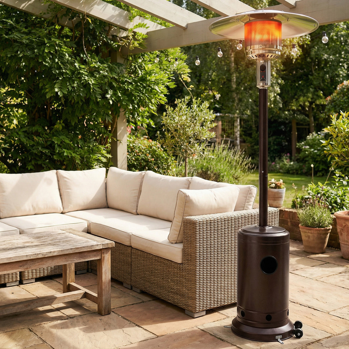 48,000 BTU Patio Propane Gas Heater with Stainless Steel Burner
