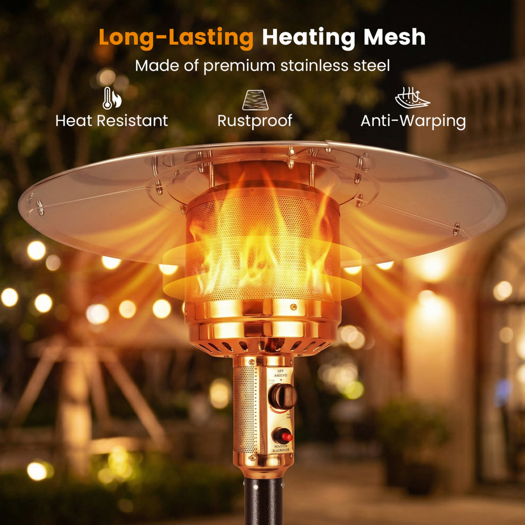 48,000 BTU Patio Propane Gas Heater with Stainless Steel Burner