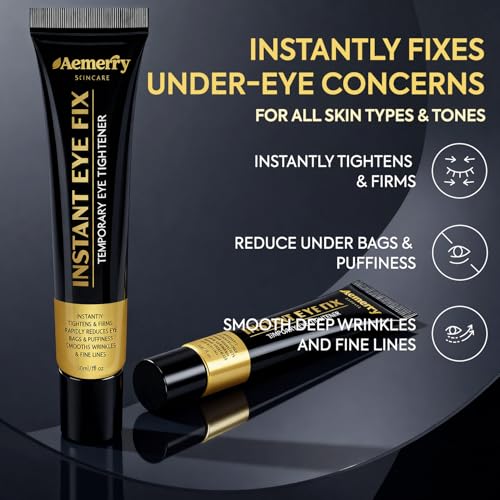 Temporary Instant Eye Tightener Cream: Instantly Reduce Puffiness, Under-Eye Bags, Deep Wrinkles, Fine Lines ? Anti-Aging Formula, Temporarily Firms, Lifts & Smooths Under Eye & Face Area. 1 oz