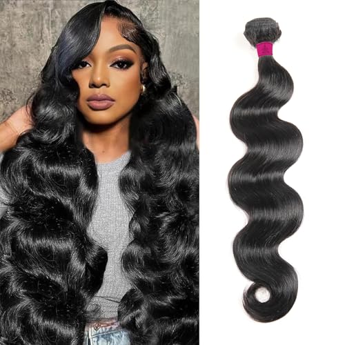 12A Brazilian Human Hair Bundles Body Wave Single Bundle Virgin Hair Bundles Body Wave Human Hair Sew in Weave Natural Black Color Hair 26 inch
