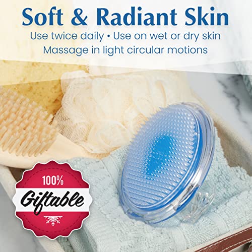 Dylonic Exfoliating Body Scrub Razor Bump Brush and Ingrown Hairs Solution - Skin Exfoliator for Body Shaving Irritation, Strawberry Legs, Armpit, Bikini Line - Exfoliator Scrubber Loofah