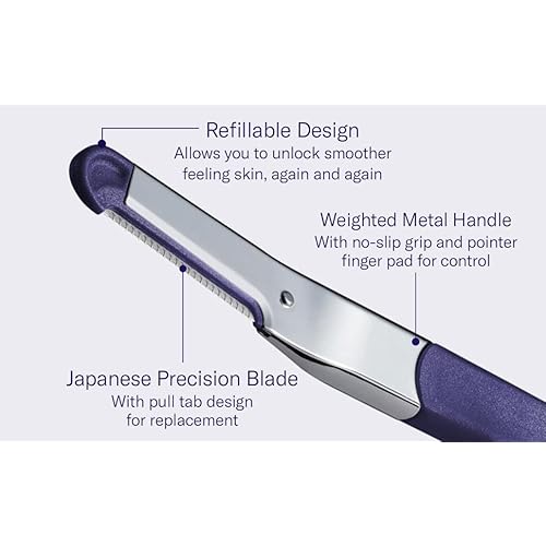 Flamingo Dermaplane Blades Refills, Dermaplane Razor for Women Face, 6 Razor Blades