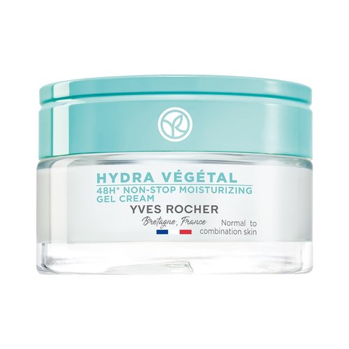 Yves Rocher Hydra Végétal 48 Hour Moisturizing Gel Cream | Face Moisturizer for Normal to Combination Skin| Hydrate & Plump| 1.6 fl oz