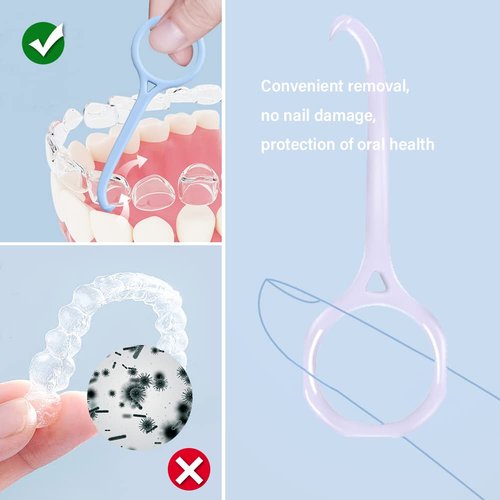 Gxamz Orthodontic Retainer Case with Organizer Bag Aligner Retainer Travel Case Pack Mouth Guard Box (Pink claw)