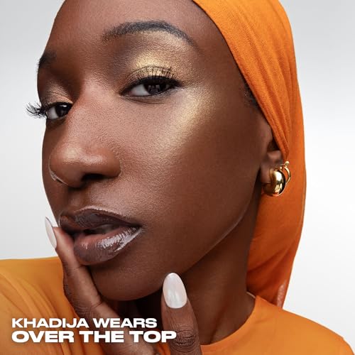 Urban Decay Face Bond Waterproof Luminizer (Over the Top - Hyper Metallic Gold), All-Over Liquid Highlighter + Bronzer, with 3% Niacinamide, Smudge-Resistant, Transfer-Resistant - 1 fl oz