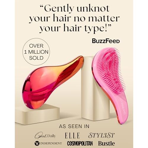 Detangler Brush & Wide Tooth Comb Hair Brush Gift Set - Ideal Gifts Under 10 Dollars for Womens Stocking Stuffers & Teenage Girls Gifts Ideas, Blue