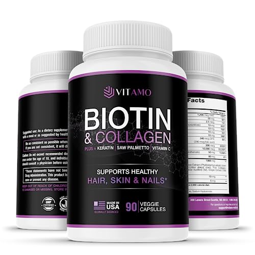 Vitamo Postpartum Hair Loss Vitamins for Women | Postnatal Hair Growth with Hyaluronic Acid, B-Complex, Biotin, Collagen & Keratin | Advanced Hair, Skin & Nails Supplement | 90 Capsules