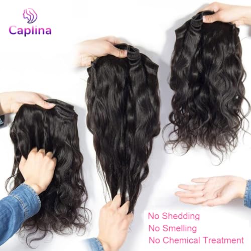 16A Human Hair Bundles 14 16 18 20 Inch Body Wave 400g Unprocessed Brazilian Virgin Hair 4 Bundles Deals Human Hair Extensions Quick Weave Human Hair Natural Black Color