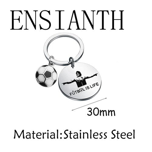 ENSIANTH TV Show Inspired - Futbol Socce- Football Lover Keychain Football Soccer Gift