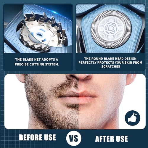 2 Pack SH71/50 Shaving Heads Compatible with Phili*s Shavers Series S5000 (S5XXX),S7000 (S7XXX) (BLUE)